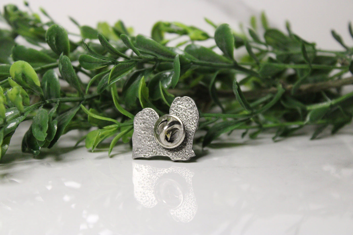 Vintage Llasa Apso Pewter Pin