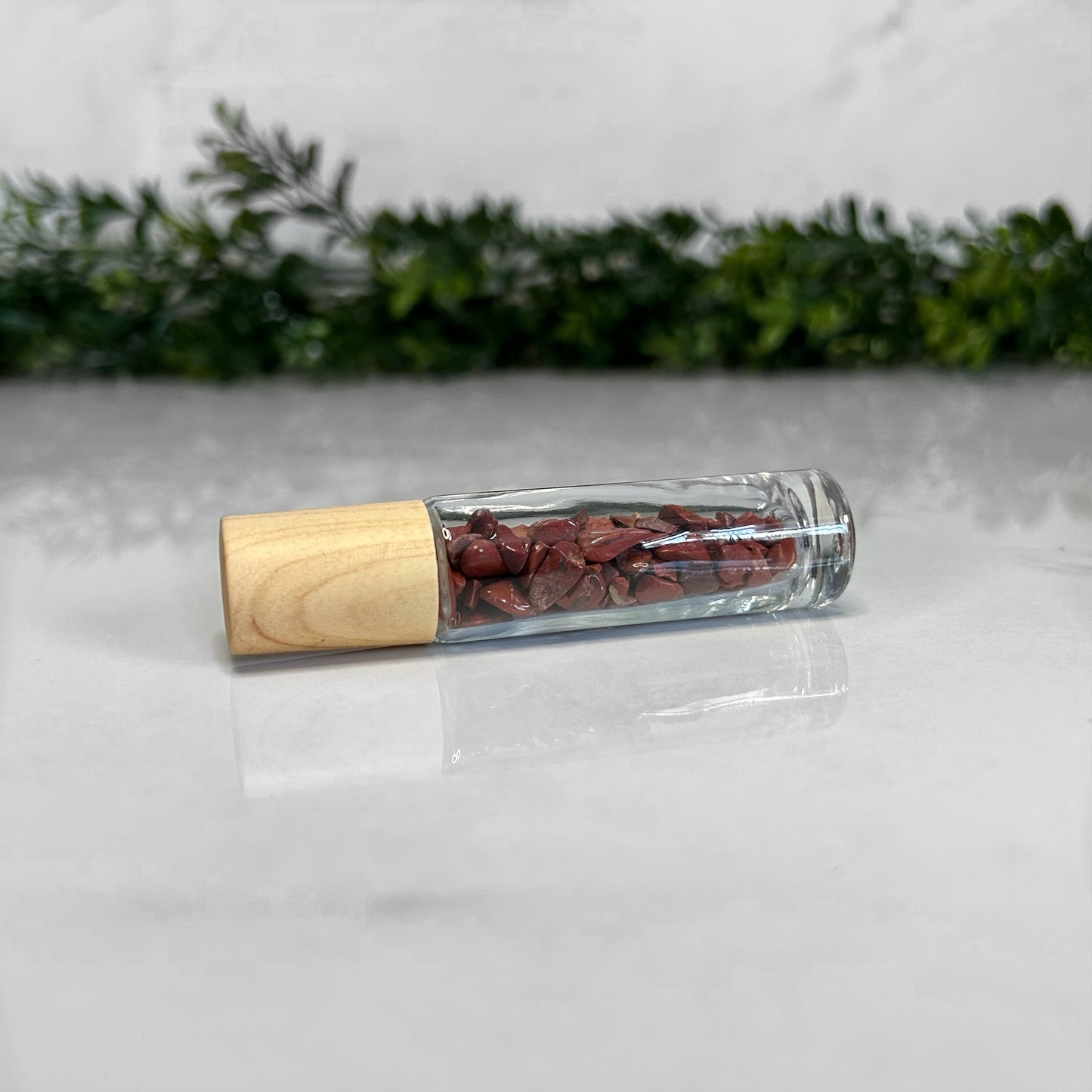 Rollerball Perfume Bottle w/Jasper Chips
