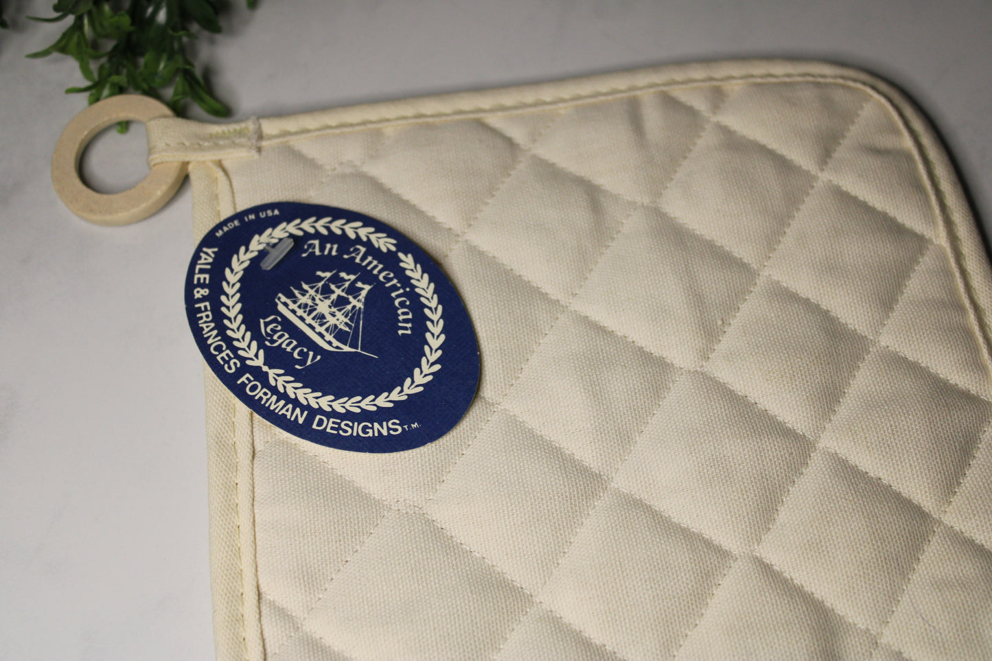 Vintage Forman Heart & Flowers Potholder