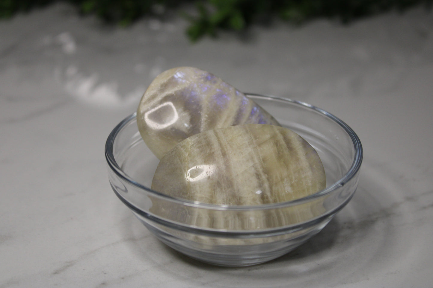Moonstone Palm Stones