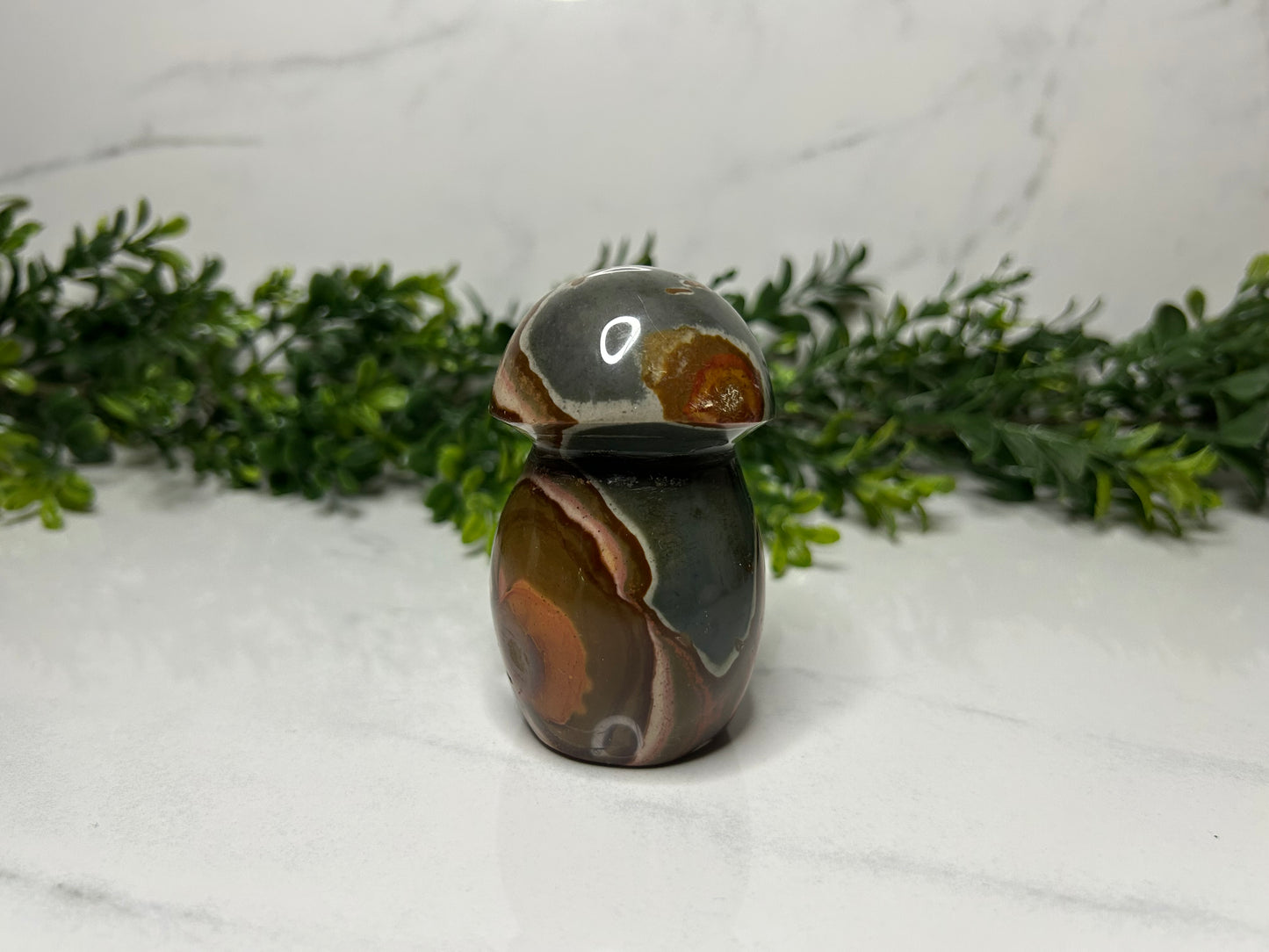 Large Polychrome Jasper Mushroom