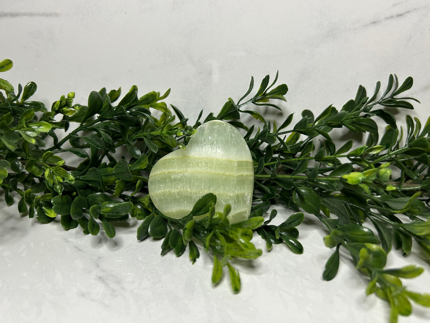 Pistachio Calcite Hearts