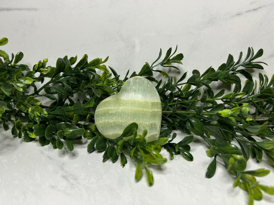 Pistachio Calcite Hearts