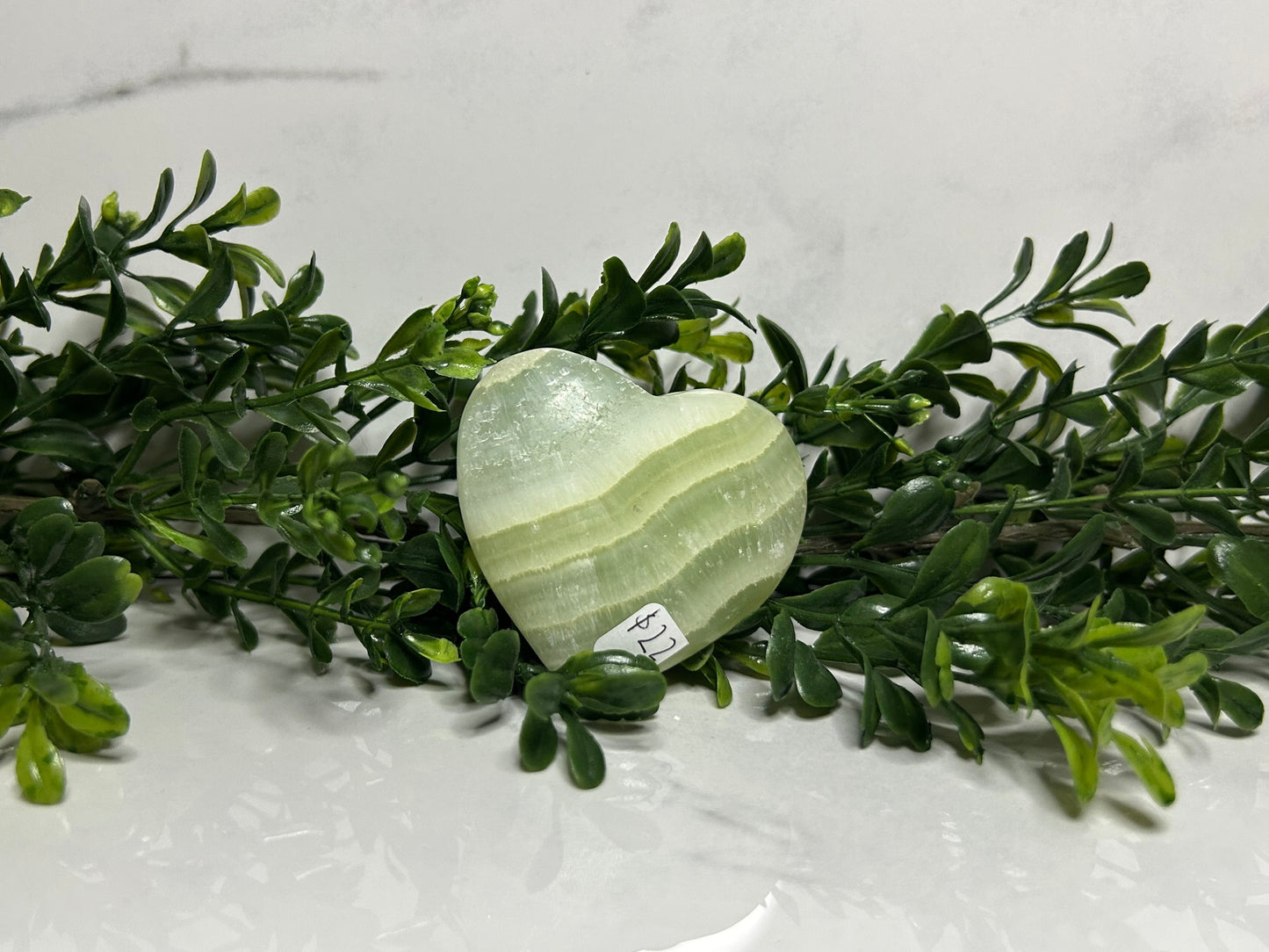 Pistachio Calcite Hearts