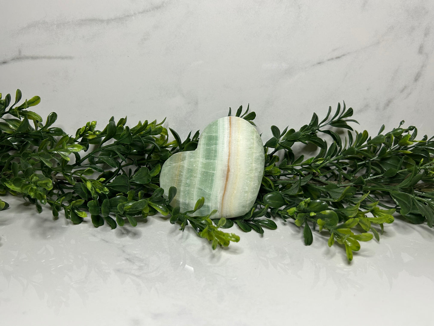 Pistachio Calcite Hearts