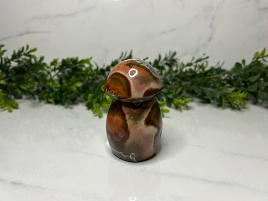 Large Polychrome Jasper Mushroom