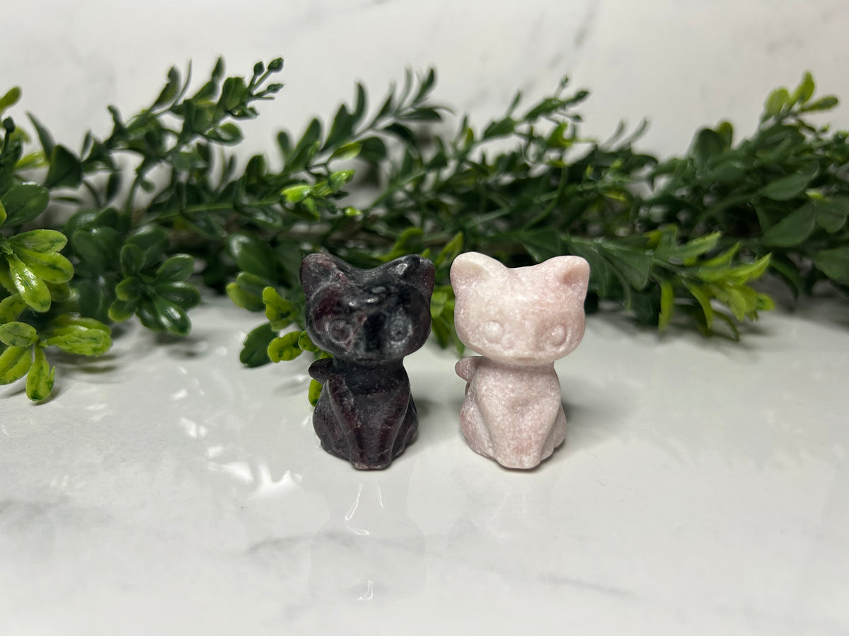 Cat Geode Mini Luna Cat – Jade & Geodes