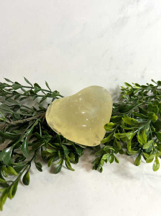 Yellow Calcite Hearts